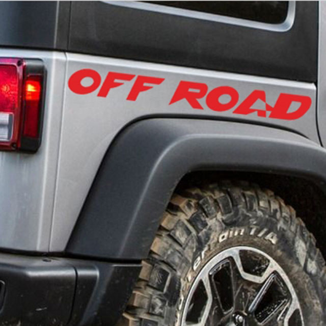 OFF ROAD decal Type A composited onto a pickup truck reference photo