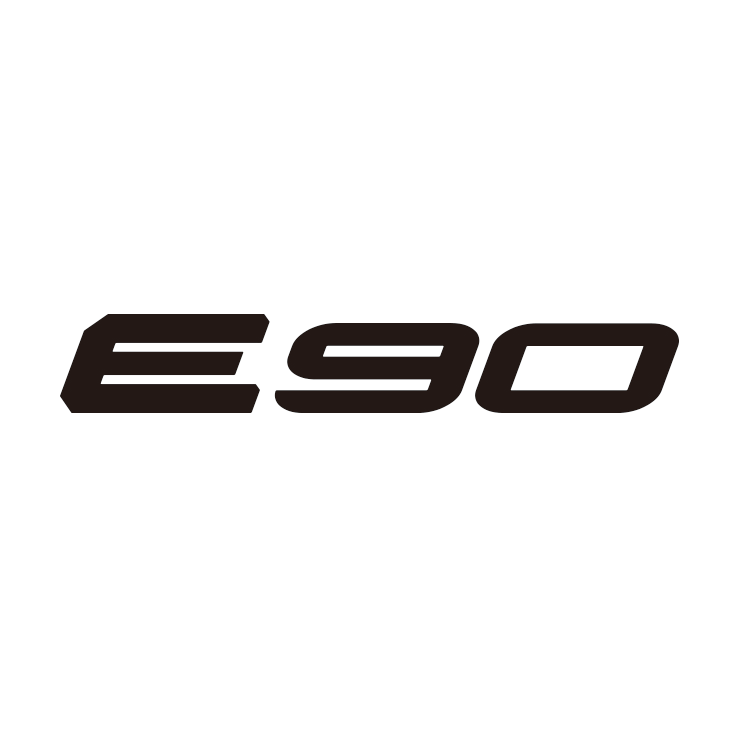 BMW E90 decal vector template with 3 Series chassis code lettering