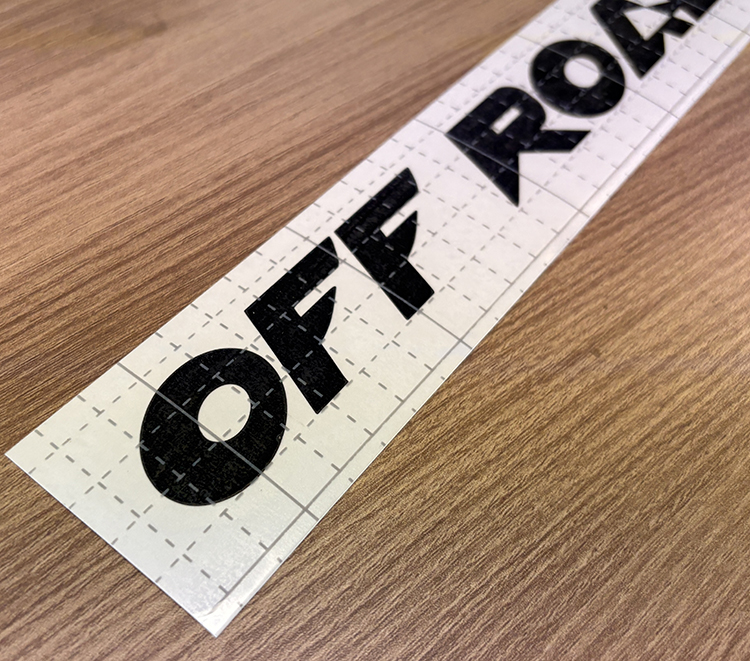 OFF ROAD decal Type A size reference at 40cm width