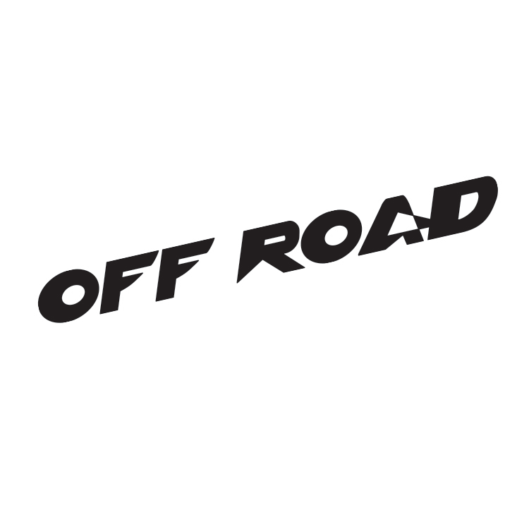 OFF ROAD decal Type A vector template with rounded lettering