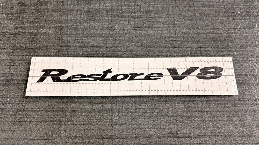 Restore V8 automotive lettering vector template