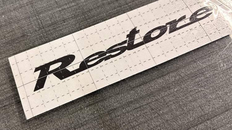 Restore V8 automotive lettering vector template