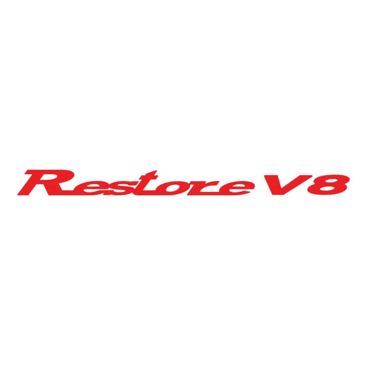 Restore V8 automotive lettering vector template