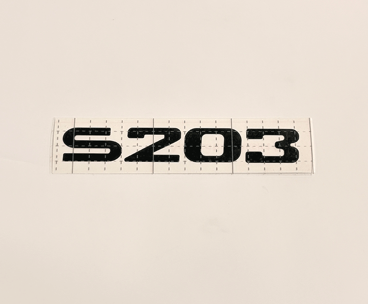 Mercedes S203 decal lettering close-up, full view
